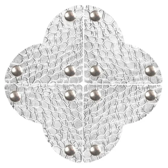 Dritz Home Nickel Textured Quatrefoil Corners {7}