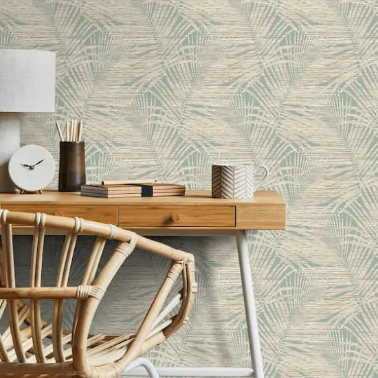 Tommy Bahama&reg; Shadow Palms Peel & Stick Wallpaper Seamist {6}
