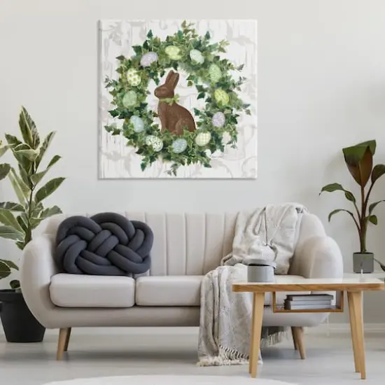 Stupell Industries Spring Easter Egg Wreath Canvas Wall Art {3}