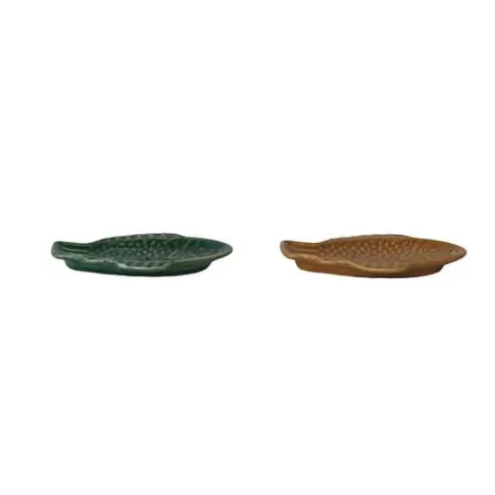 Hello Honey&reg; 8.5" Maritime Fish Shape Stoneware Dish Set {7}