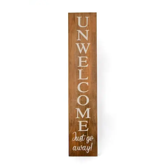 39" Brown Halloween &ldquo;Unwelcome" Porch Sign {1}