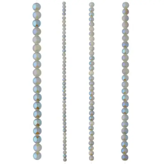 Sapphire Silverite Round Glass Beads by Bead Landing&trade; {4}