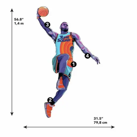 RoomMates Space Jam Lebron Peel & Stick Giant Wall Decal {4}