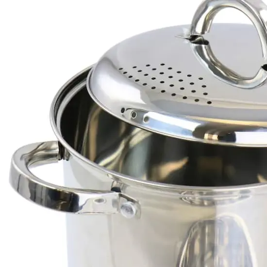 Oster Sangerfield 5qt. Stainless Steel Pasta Pot with Strainer Lid and Steamer Basket {5}