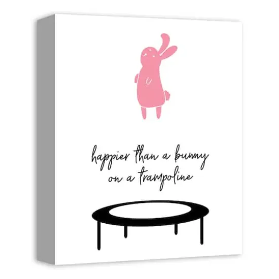 Trampoline Bunny Canvas Wall Art {3}