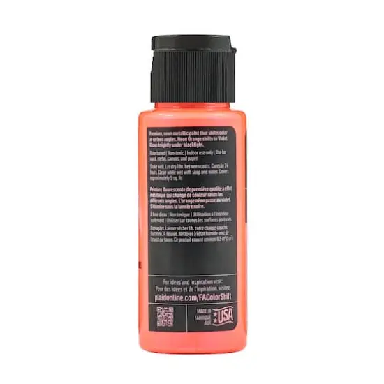 FolkArt &reg; Color Shift Blacklight&trade; Acrylic Paint 36386 Neon Orange {3}