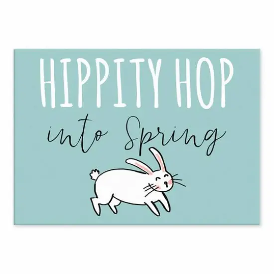Hippity Hop into Spring Tabletop Canvas Art {1}