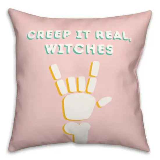 Creep It Real Witches Throw Pillow {1}