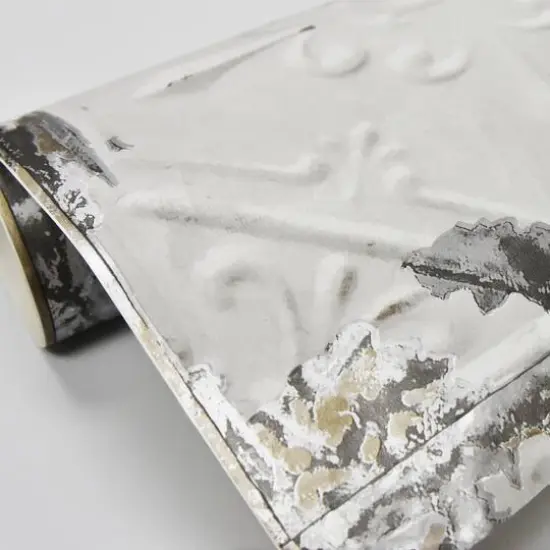 NuWallpaper Vintage Tin Tile Peel & Stick Wallpaper {3}