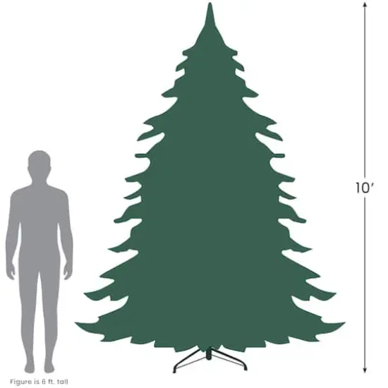 10ft. Pre-Lit Canadian Pine Artificial Christmas Tree, Clear Lights {5}