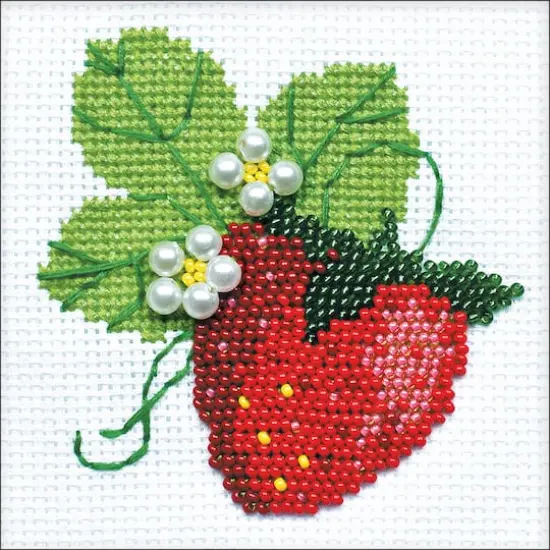 RIOLIS Garden Strawberry Bead Embroidery Kit {3}
