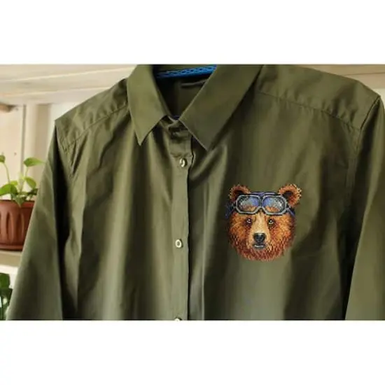 MP Studia Bear Cross Stitch On Clothes Kit {5}