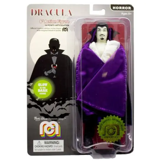 Mego 8" Action Figure Glow in the Dark Dracula with Purple Cape {1}