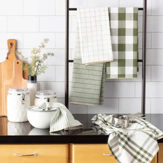 DII&reg; Sage Farmhouse Woven Dishtowel Set {5}