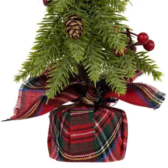 3 Pack 9" Unlit Mini Downswept Pine Artificial Christmas Tree {7}