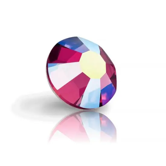 Preciosa MAXIMA SS16 Aurora Borealis Flatback Czech Crystals, 144ct. Fuchsia AB {4}