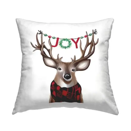 Stupell Industries Joy Reindeer Throw Pillow {1}
