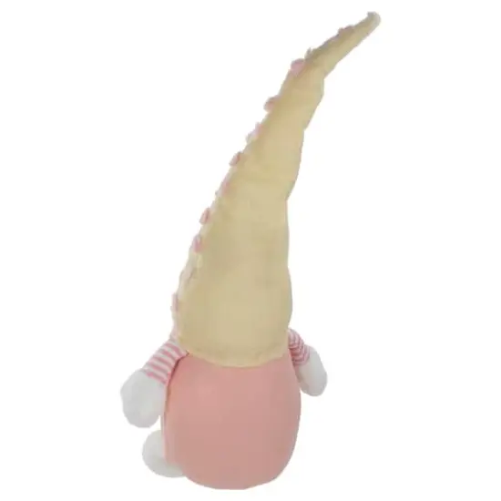 24" Pink & Yellow Plush Gnome with Polka Dot Hat Figure {6}