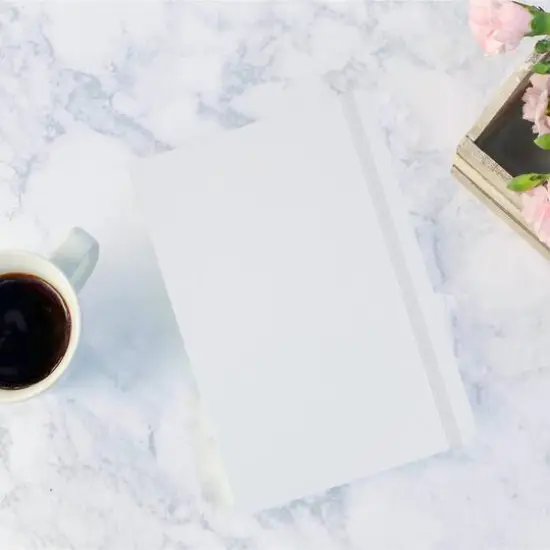 JAM Paper Large Hardcover Notebook with Elastic Band White {7}