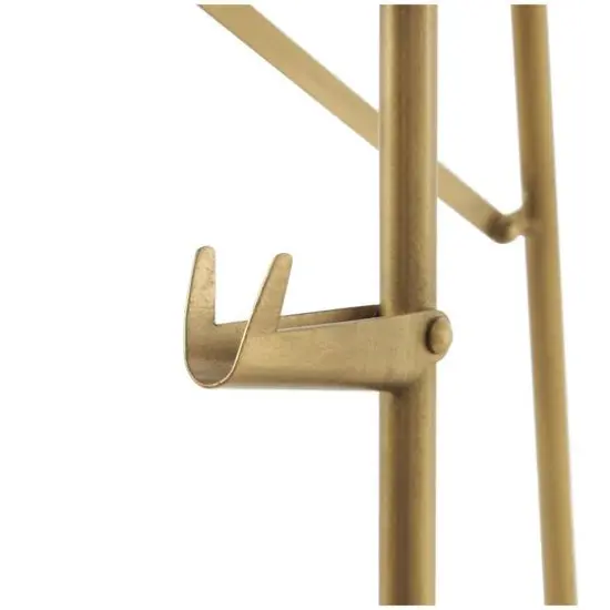 55.25" Gold Metal Large Foldable 2-Tier Display Easel with Scroll Finial {8}