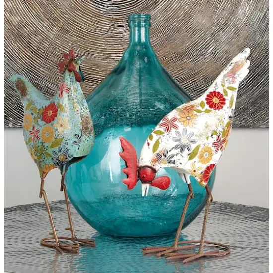 22" Turquoise Coastal Glass Vase {5}