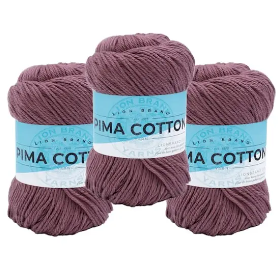 3 Pack Lion Brand&reg; Pima Cotton Yarn Rose Taupe {1}