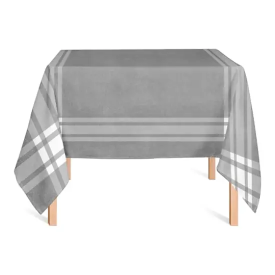 Gray & White Simple Stripes Tablecloth {3}