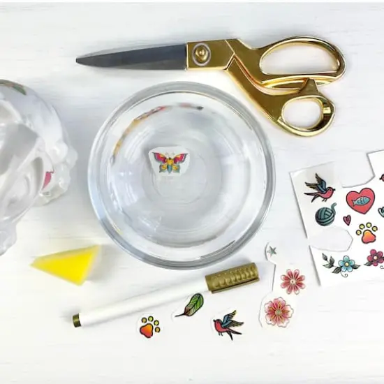 Bright Stripes Tattoo A Ceramic Kitty Bank Activity Kit {4}