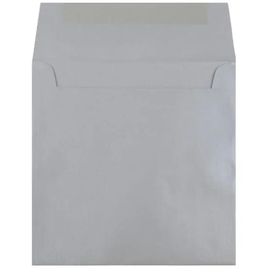 JAM Paper 6.5" x 6.5" Square Metallic Invitation Envelopes, 25ct. Silver Stardream {4}