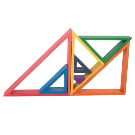 TickiT&reg; Wooden Rainbow Architect Triangles {6}