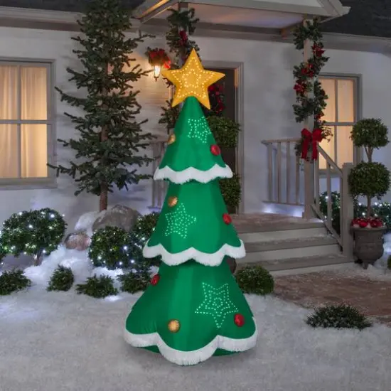 7.5ft. Lightshow Airblown&reg; Inflatable Mixed Media Sewn-In Micro LED Christmas Tree {3}
