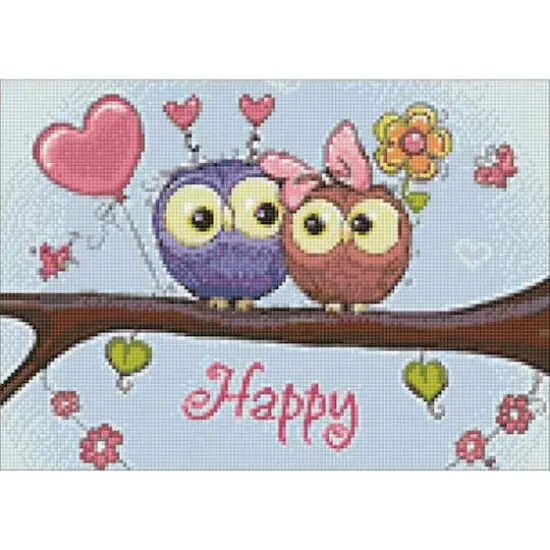 Wizardi Diamond Painting Kit Owl Date {1}