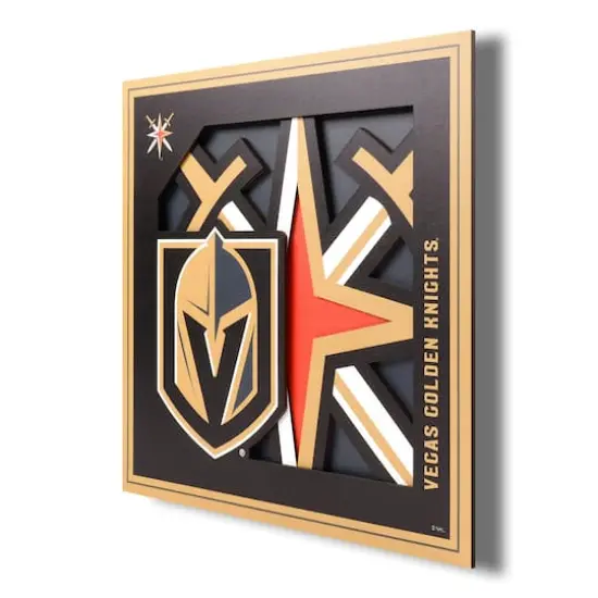 NHL 3D Logo Series Wall Art Vegas Golden Knights {1}
