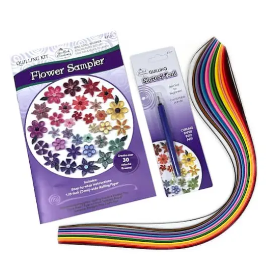 Quilled Creations&trade; Flower Sampler Quilling Kit {3}