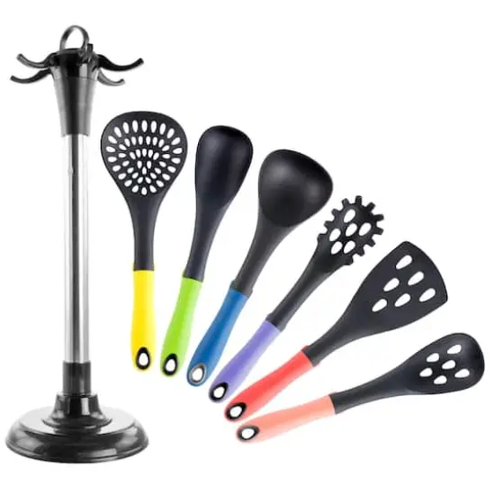 MegaChef Assorted Color Nylon Cooking Utensils Set, 7ct. {10}