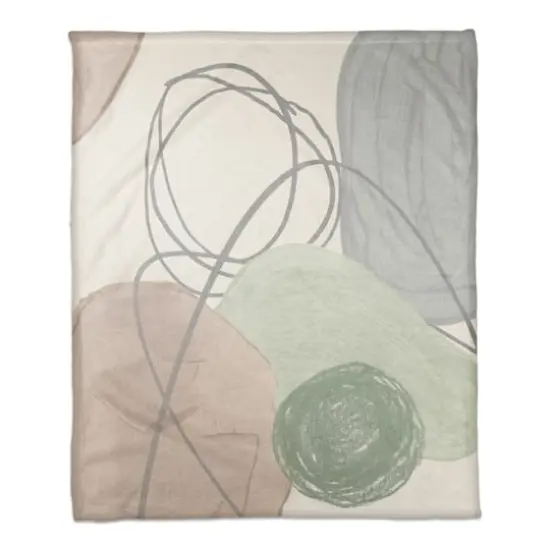 Chic Urban Abstract II 50" x 60" Coral Fleece Blanket {1}