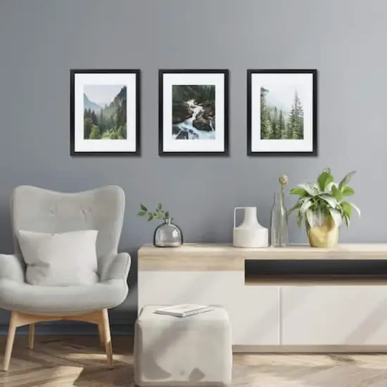 3 Pack Gallery&trade; 8" x 10" Black Frame with Mat by Studio D&eacute;cor&reg; {8}