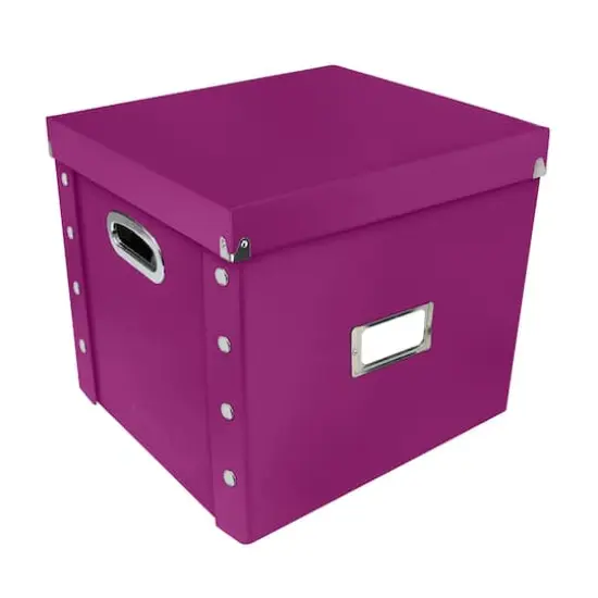 12" Snap-N-Store Vinyl Record Storage Box Berry {1}