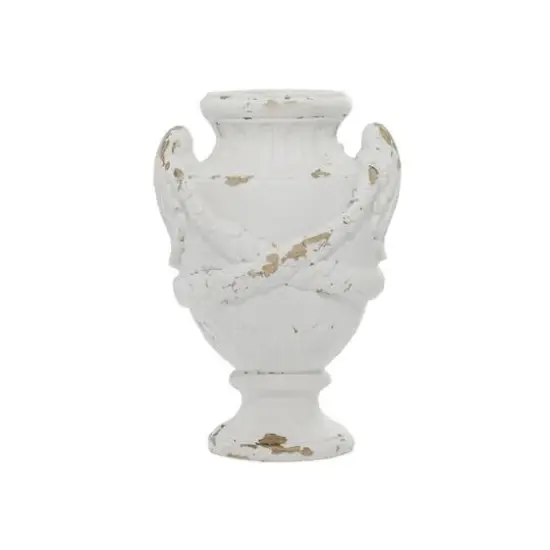 White Fiberglass Farmhouse Vase, 18" x 11" x 11" {1}