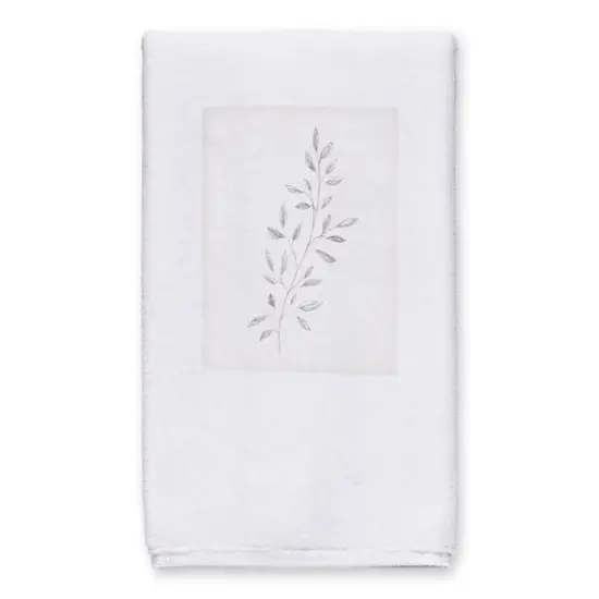 Leaves on Linen Tea Towel Set {3}