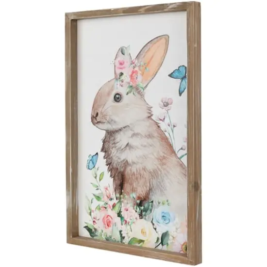 Easter Bunny with Flowers Framed Wall D&eacute;cor {5}