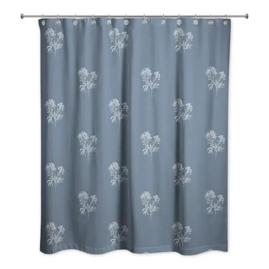 Small Blooms Shower Curtain Slate {3}