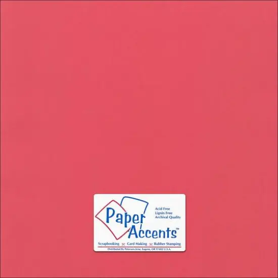 PA Paper&trade; Accents 12" x 12" 80lb. Canvas Cardstock Paper, 25 Sheets Pimento {1}