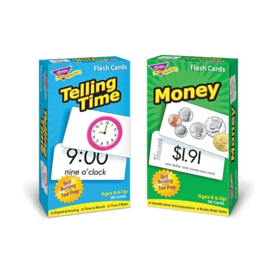 Trend Enterprises&reg; Time and Money Skill Drill Flash Cards Assortment {3}