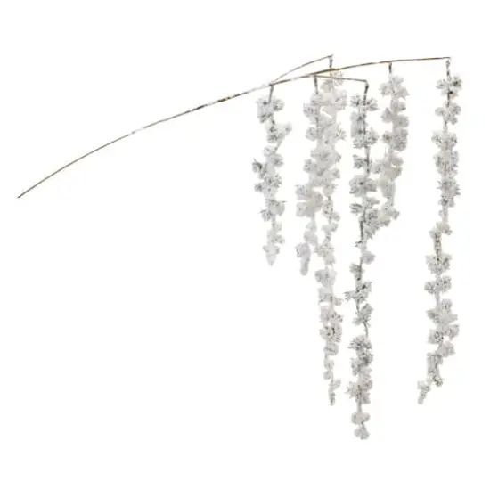 Snowy Hanging Pine Cluster Branches, 2ct. {4}
