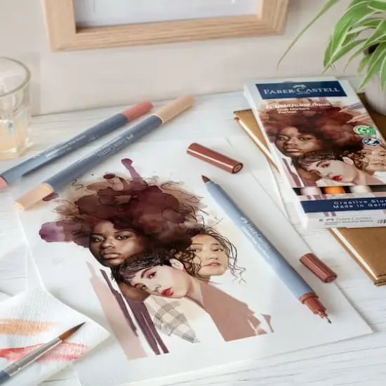 Faber-Castell&reg; Goldfaber Aqua Portrait Dual-Tip Marker Set {7}