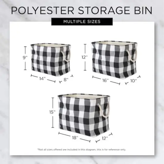 DII&reg; Medium Rectangle Polyester Lattice Bin Vintage Linen {6}