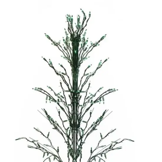 9ft. Pre-Lit Cascade Twig Artificial Christmas Tree, Green Lights {3}
