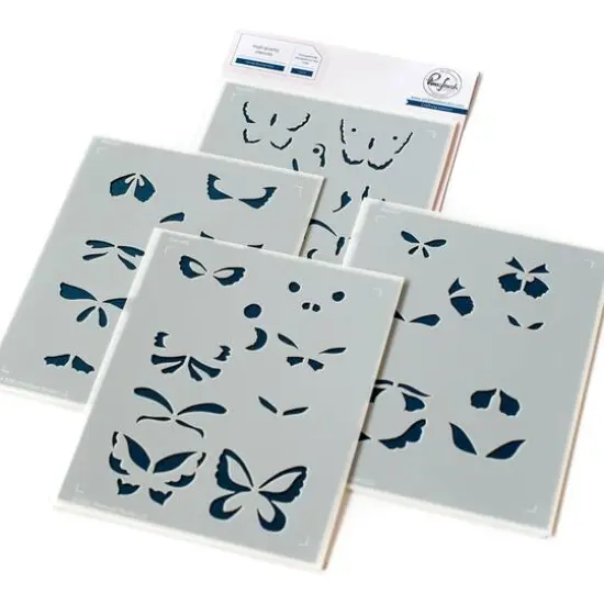 Pinkfresh Studio Small Butterflies Stencils Set {1}