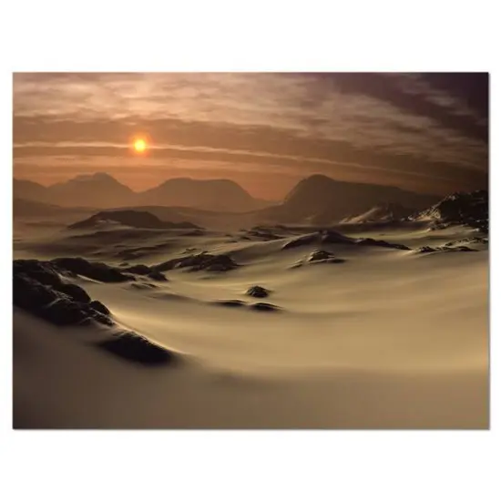 Designart - Beautiful Brown Fantasy Terrain - Landscape Canvas Art Print {1}